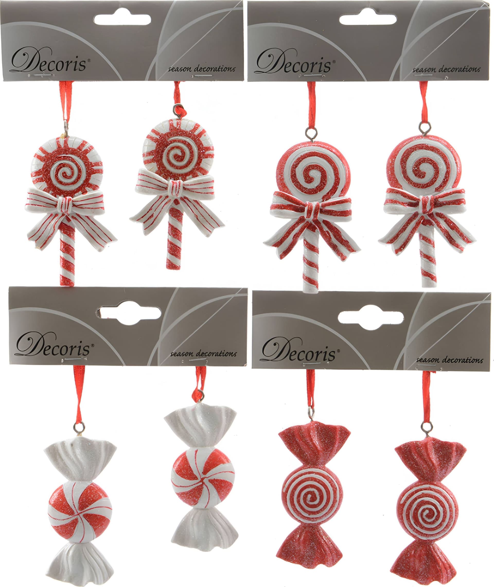 Pendente per albero di Natale a forma di caramella, da 5 cm, confezione 2 pezzi - 5