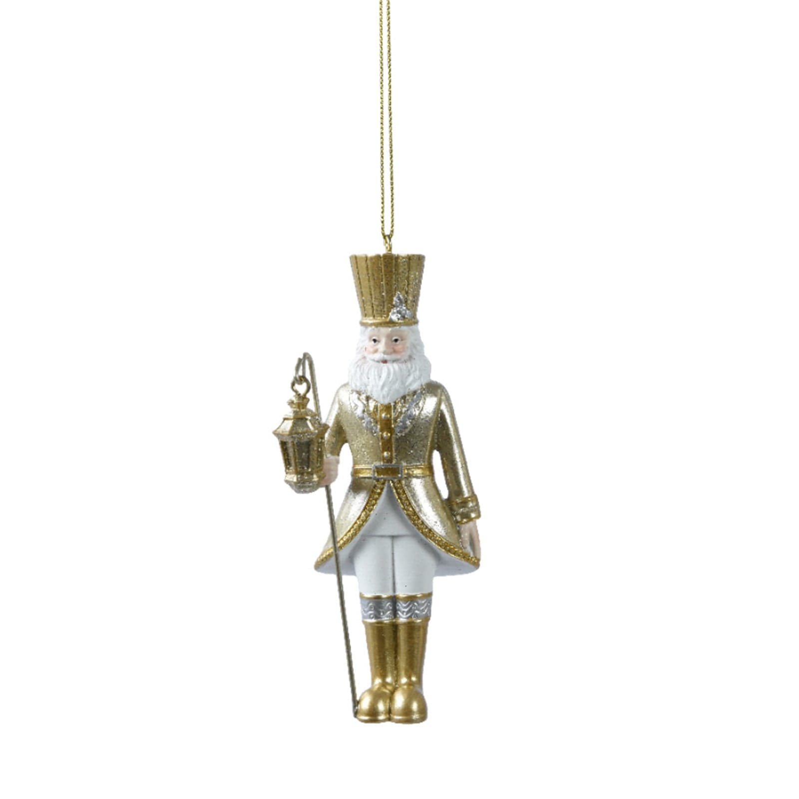 Pendente a forma di Soldato in poliresina, color Oro, per Albero di Natale h 13 cm - 2
