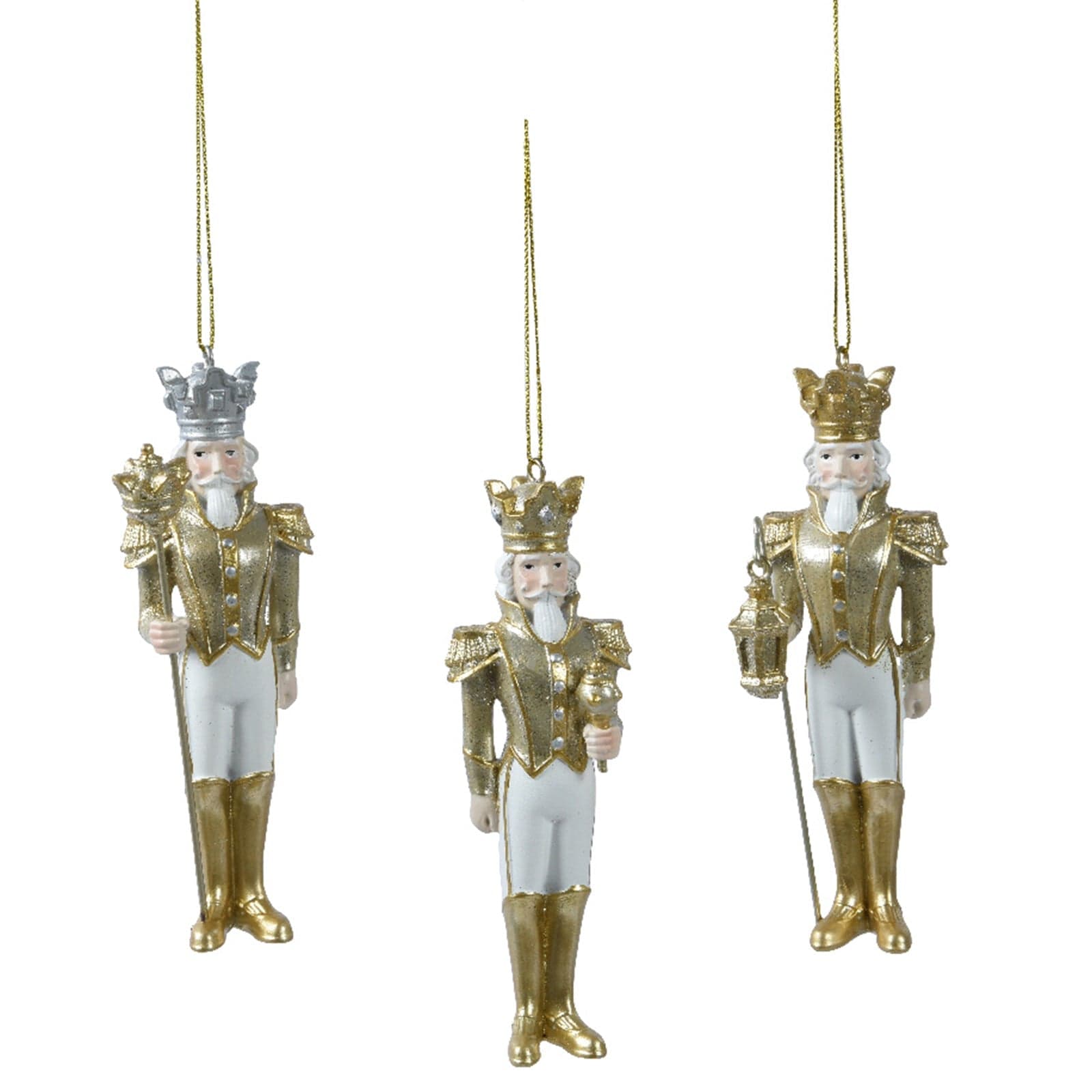 Pendente a forma di Soldato in poliresina, color Oro, per Albero di Natale h 13 cm - 4