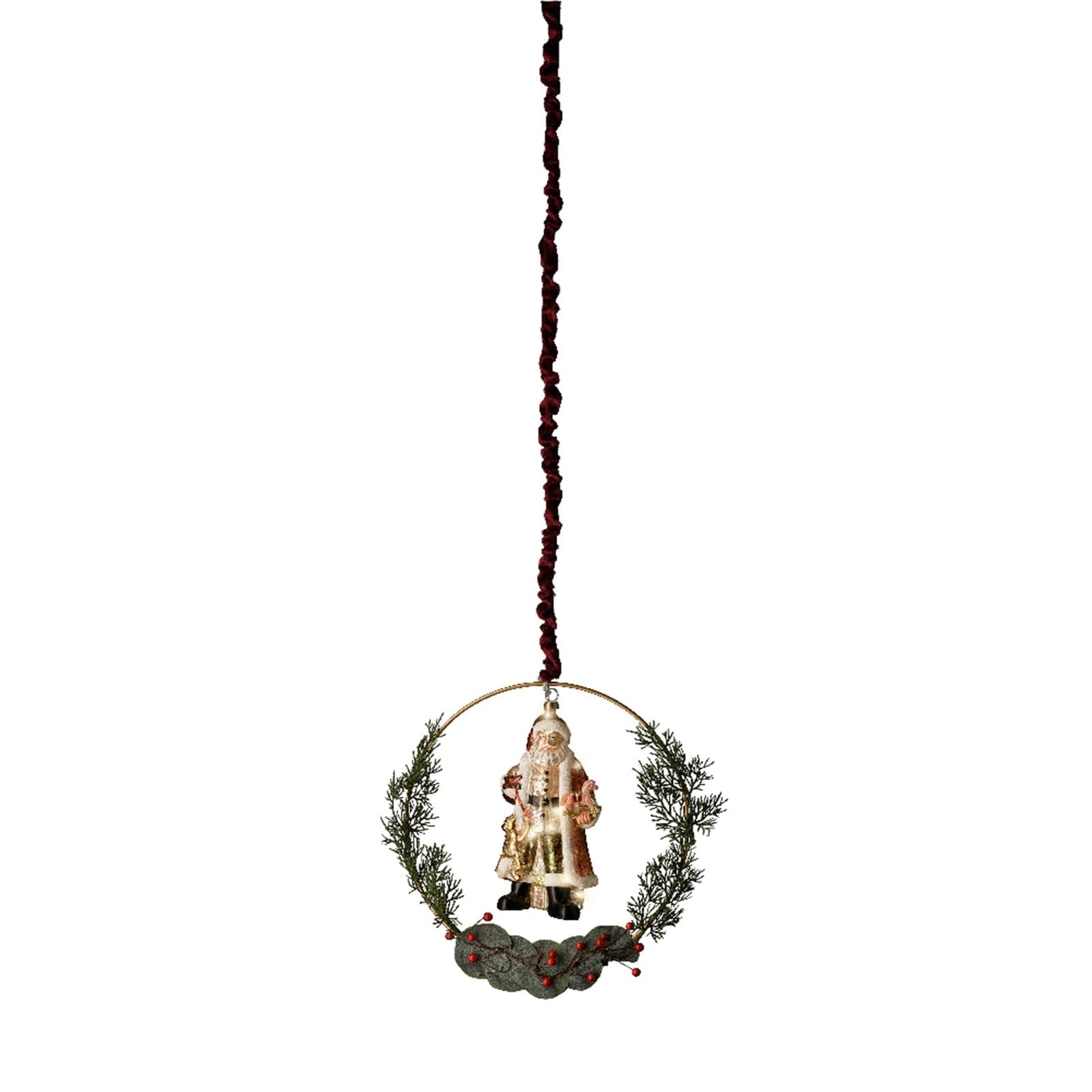 Pendaglio decorazione per albero di natale con babbo natale e omino di pan di zenzero - 2
