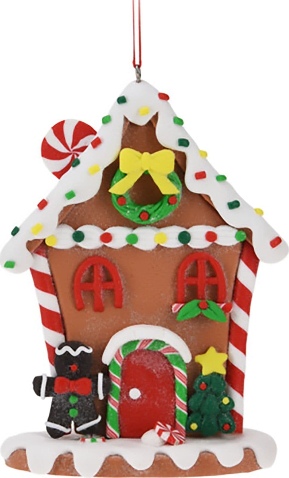 Pendenti per Albero di Natale a forma di casetta, in PVC, da 13 cm, confezione da 12 pezzi - 3