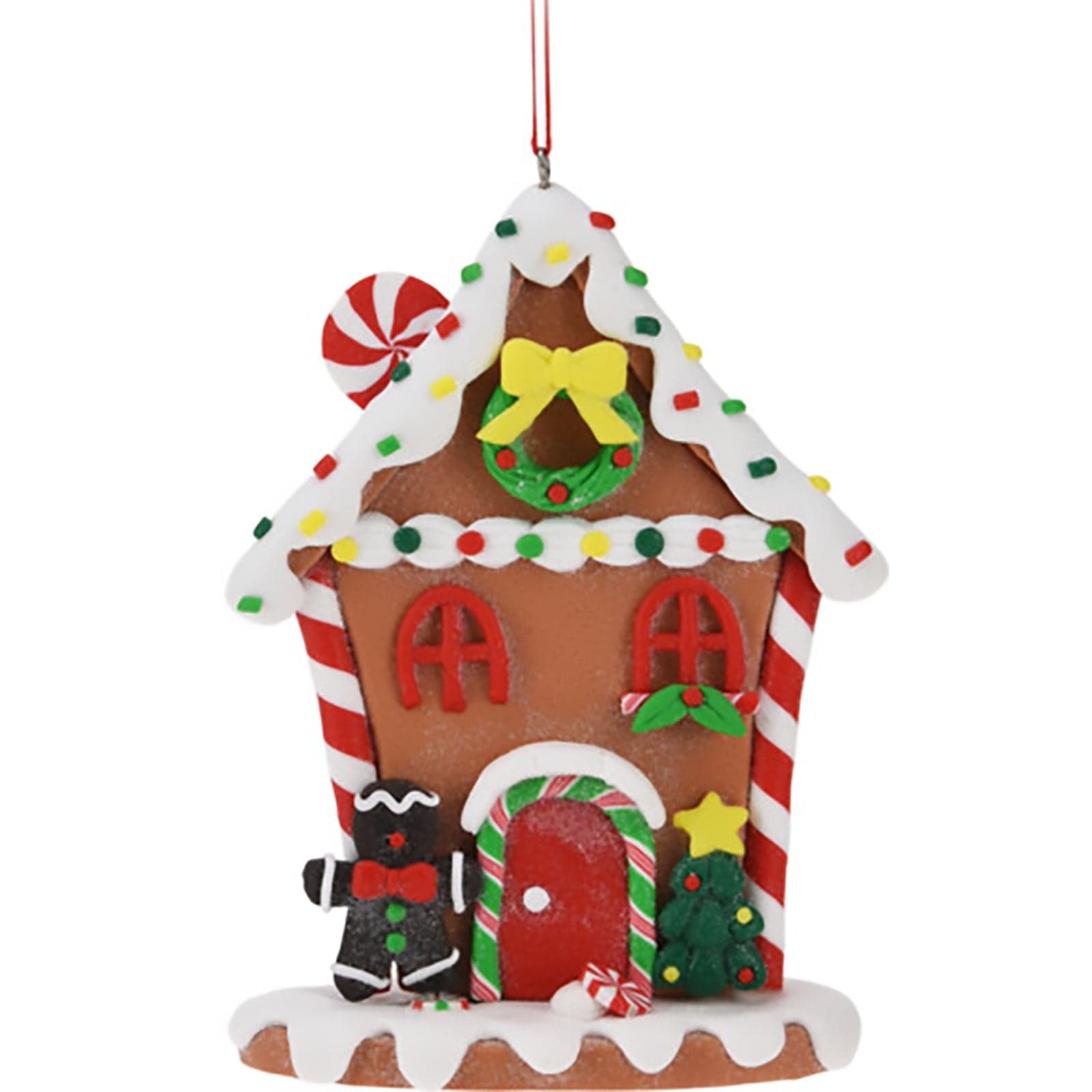 Pendenti per Albero di Natale a forma di casetta, in PVC, da 13 cm, confezione da 12 pezzi - 3