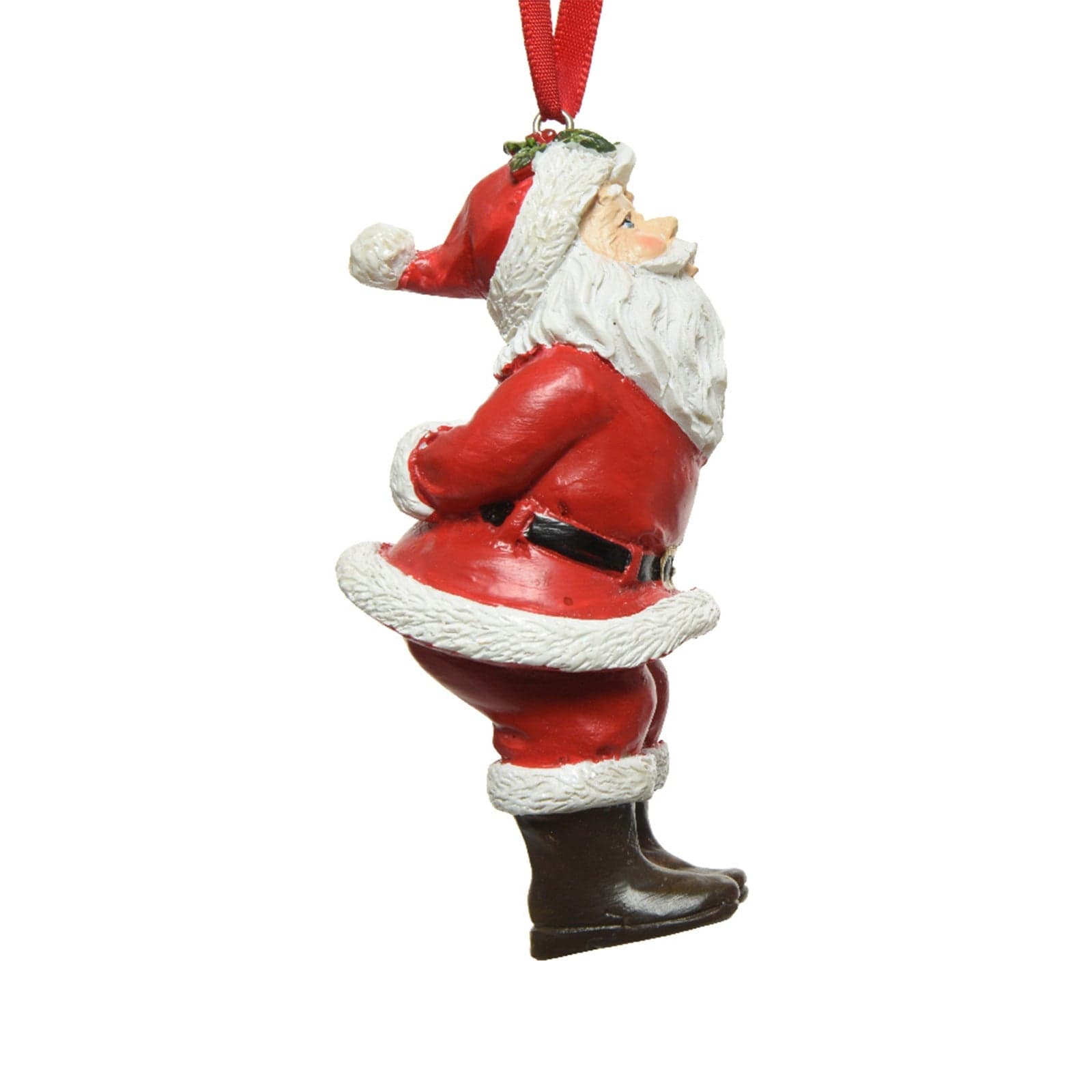 Pendaglio rosso con babbo natale e mamma natale per albero di natale - 2