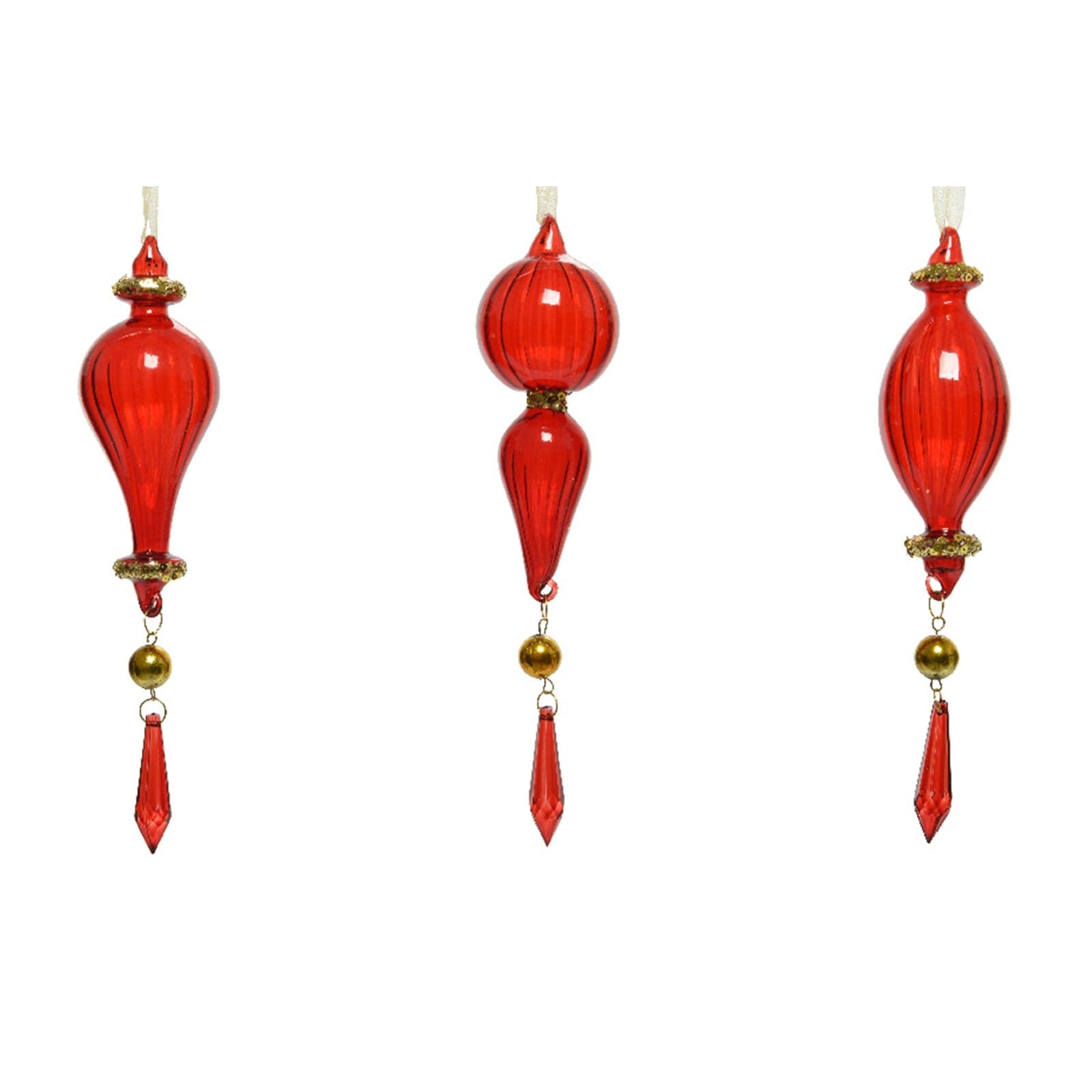 Pendaglio a forma di goccia decorazione per albero di natale,3 pezzi - 2
