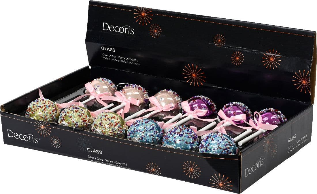 Pendaglio a forma di lecca lecca decorazione per albero di natale, 12 pezzi - 2