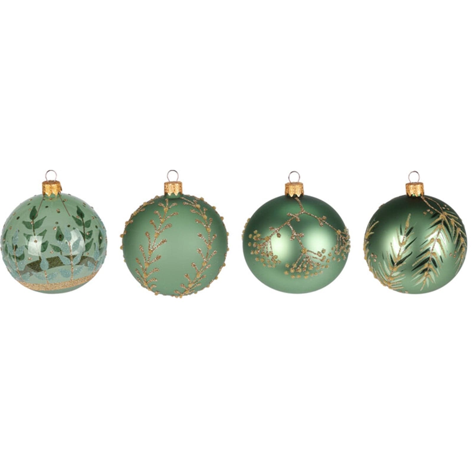 Palline per albero di Natale decorato, in Vetro, color Verde, da Ø 100 mm, 6 pezzi - 2