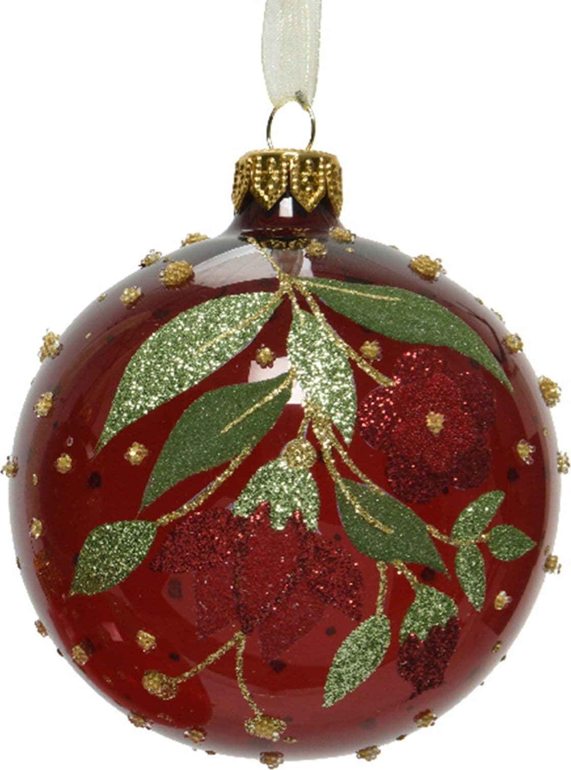 Palline per albero di Natale in vetro decorato da Ø 8 cm, confezione da 12 pezzi - 3