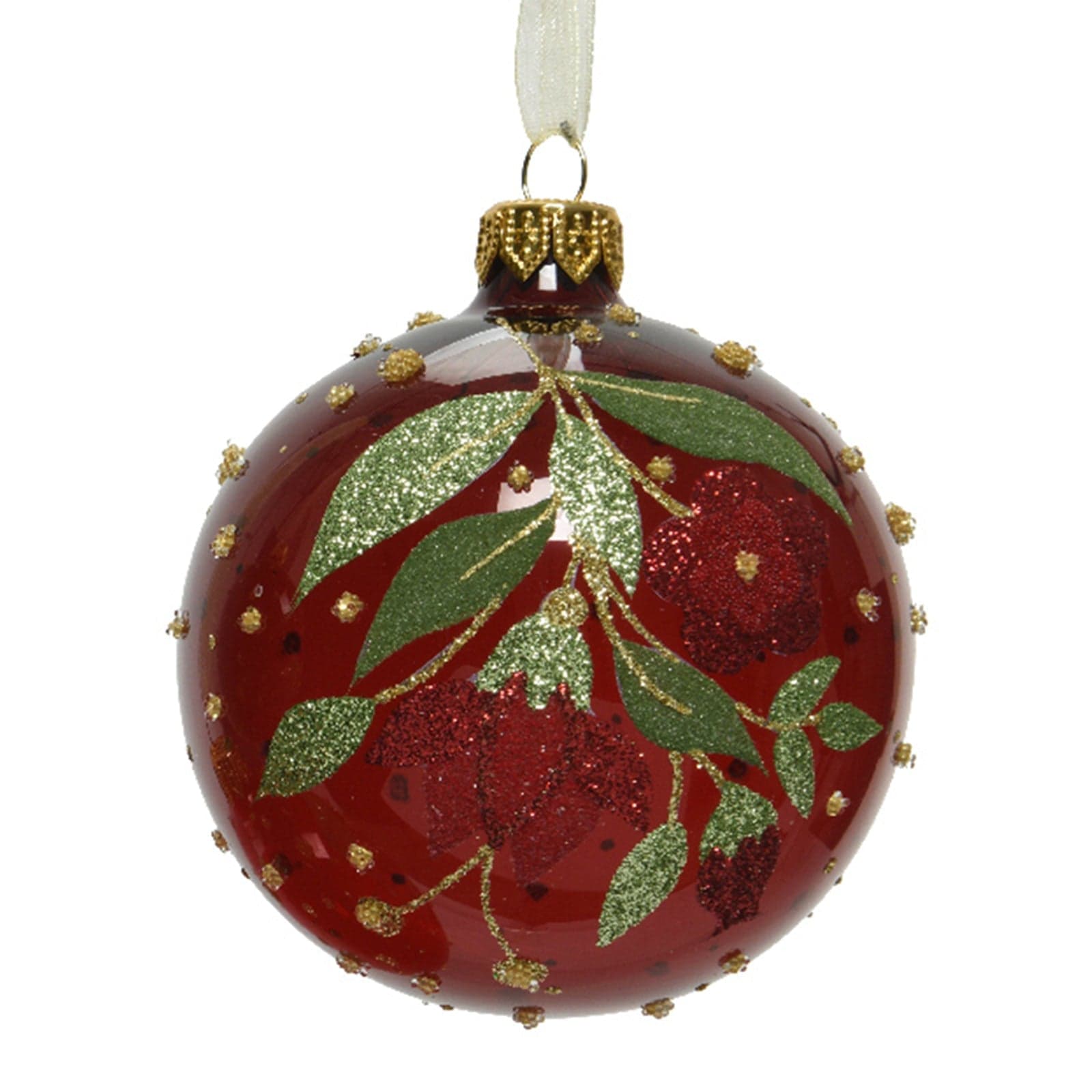 Palline per albero di Natale in vetro decorato da Ø 8 cm, confezione da 12 pezzi - 3