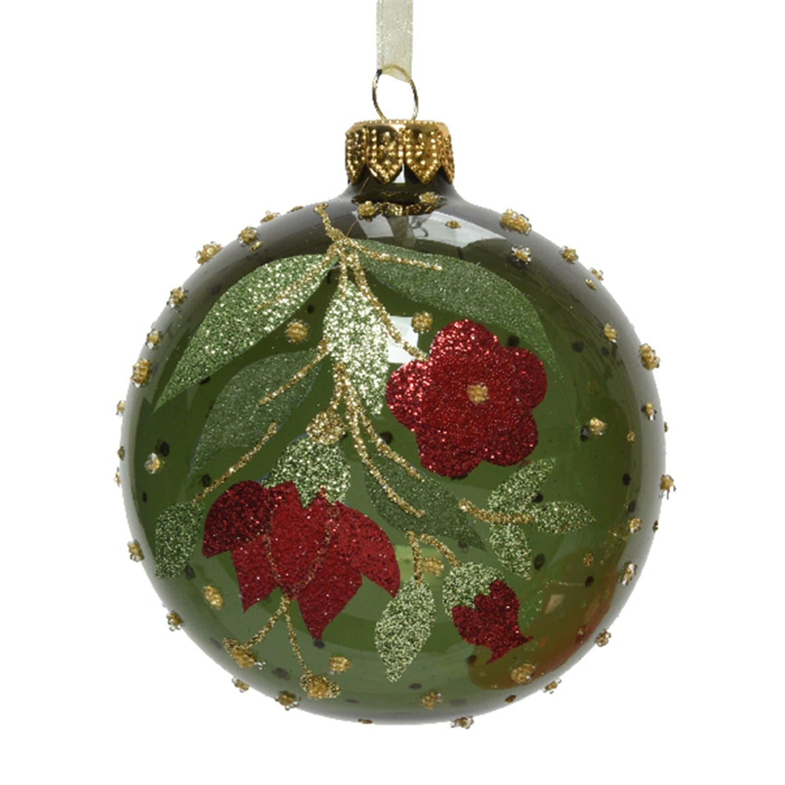 Palline per albero di Natale in vetro decorato da Ø 8 cm, confezione da 12 pezzi - 4