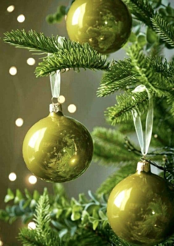 Palline in vetro per albero di natale verde pistacchio decorazione natalizia - 2