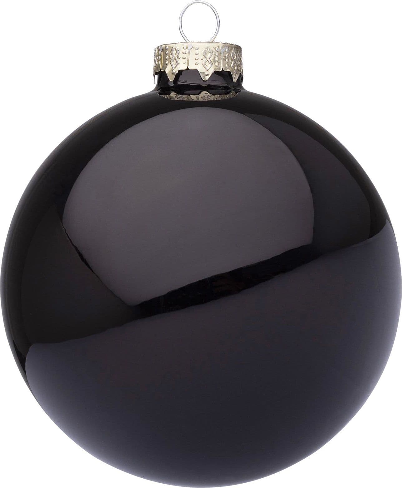 Palline in vetro per albero di natale nere decorazione natalizia - 2