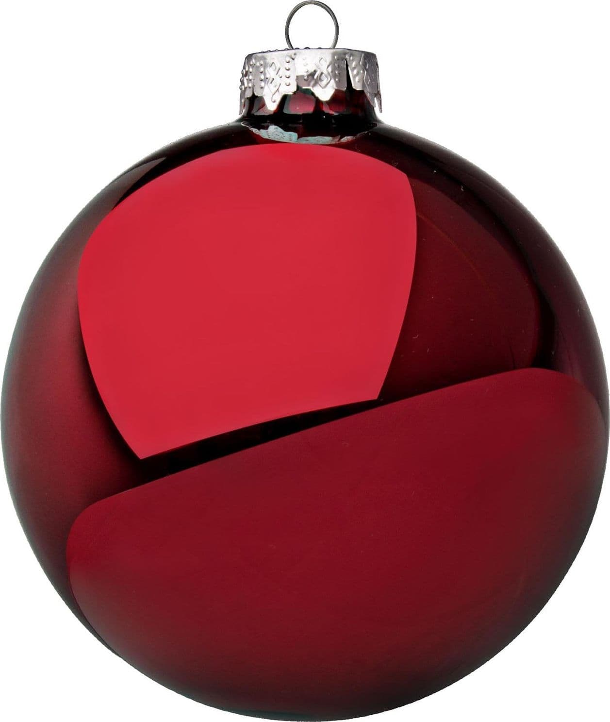 Palline in vetro per albero di natale rosso scuro decorazione natalizia - 3