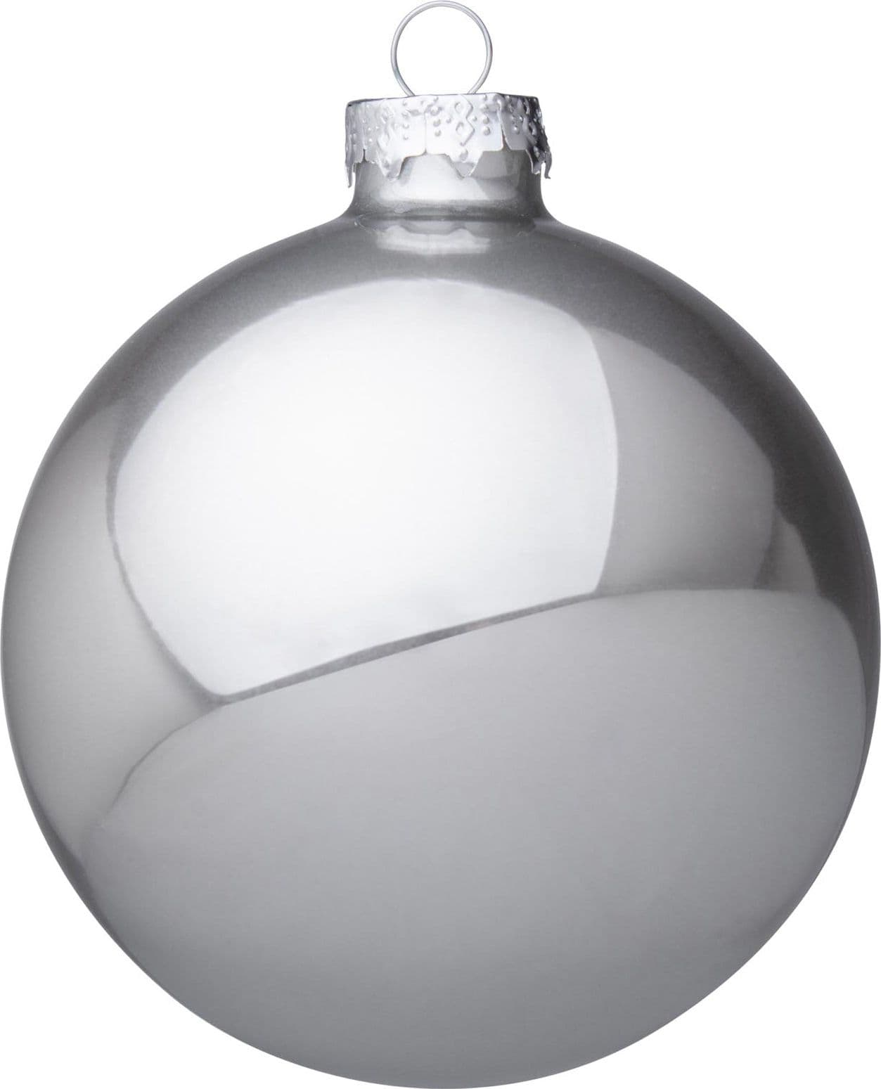 Palline in vetro per albero di natale argento decorazione natalizia - 2