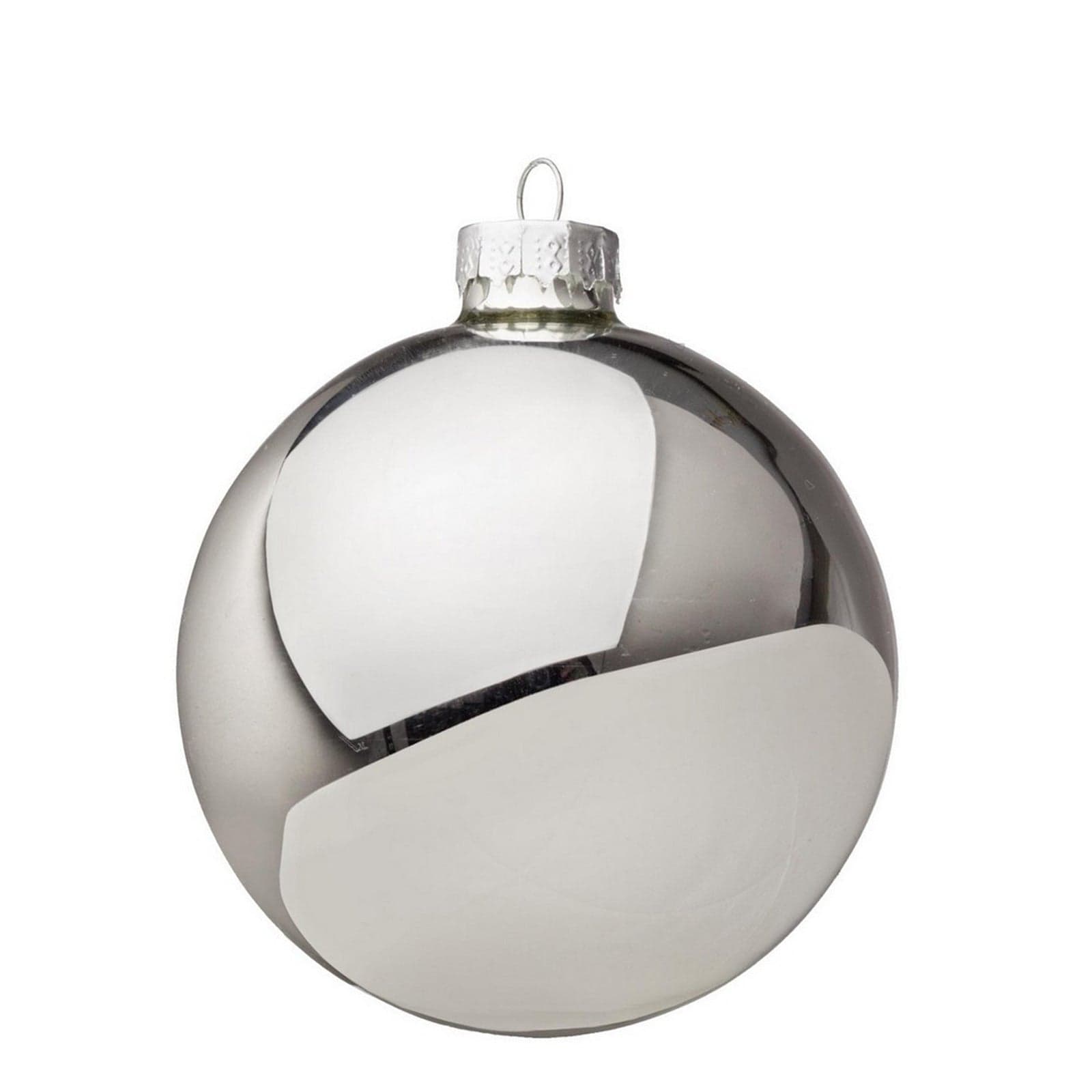 Palline in vetro per albero di natale argento decorazione natalizia - 3