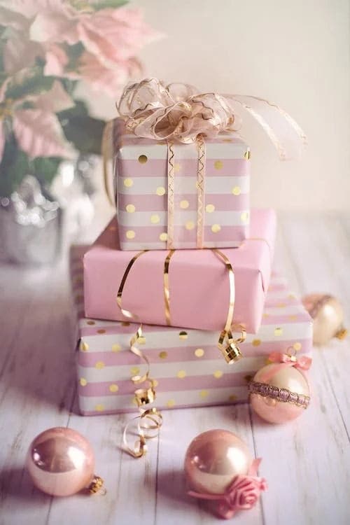 Palline in vetro per albero di natale rosa blush decorazione natalizia - 3