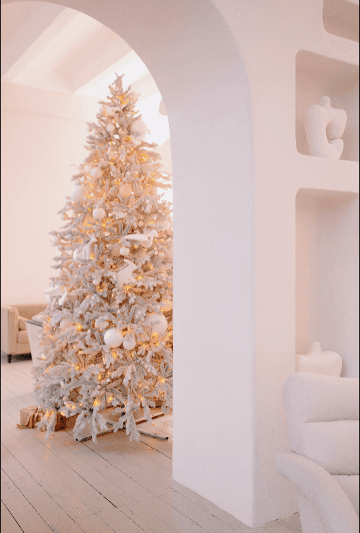 Palline in vetro per albero di natale Bianche decorazione natalizia - 6