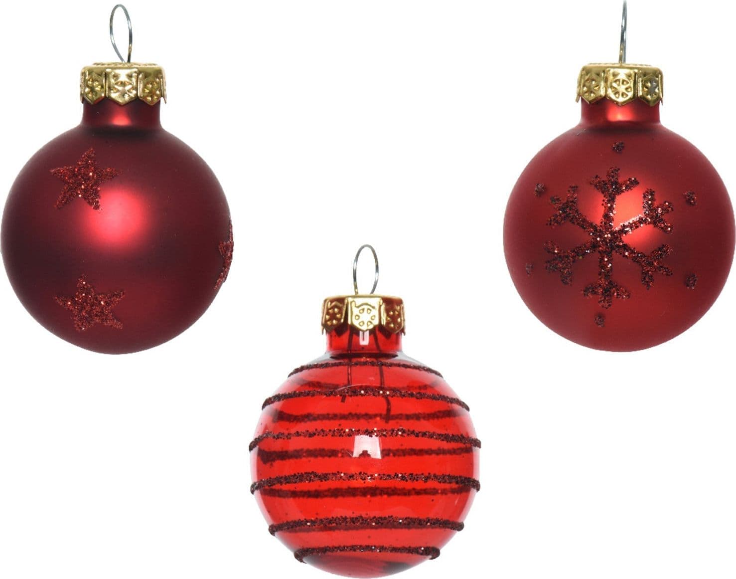 Palline natalizie in vetro decorazione per albero di natale da Ø 3 cm, tubo da 9 pezzi - 3