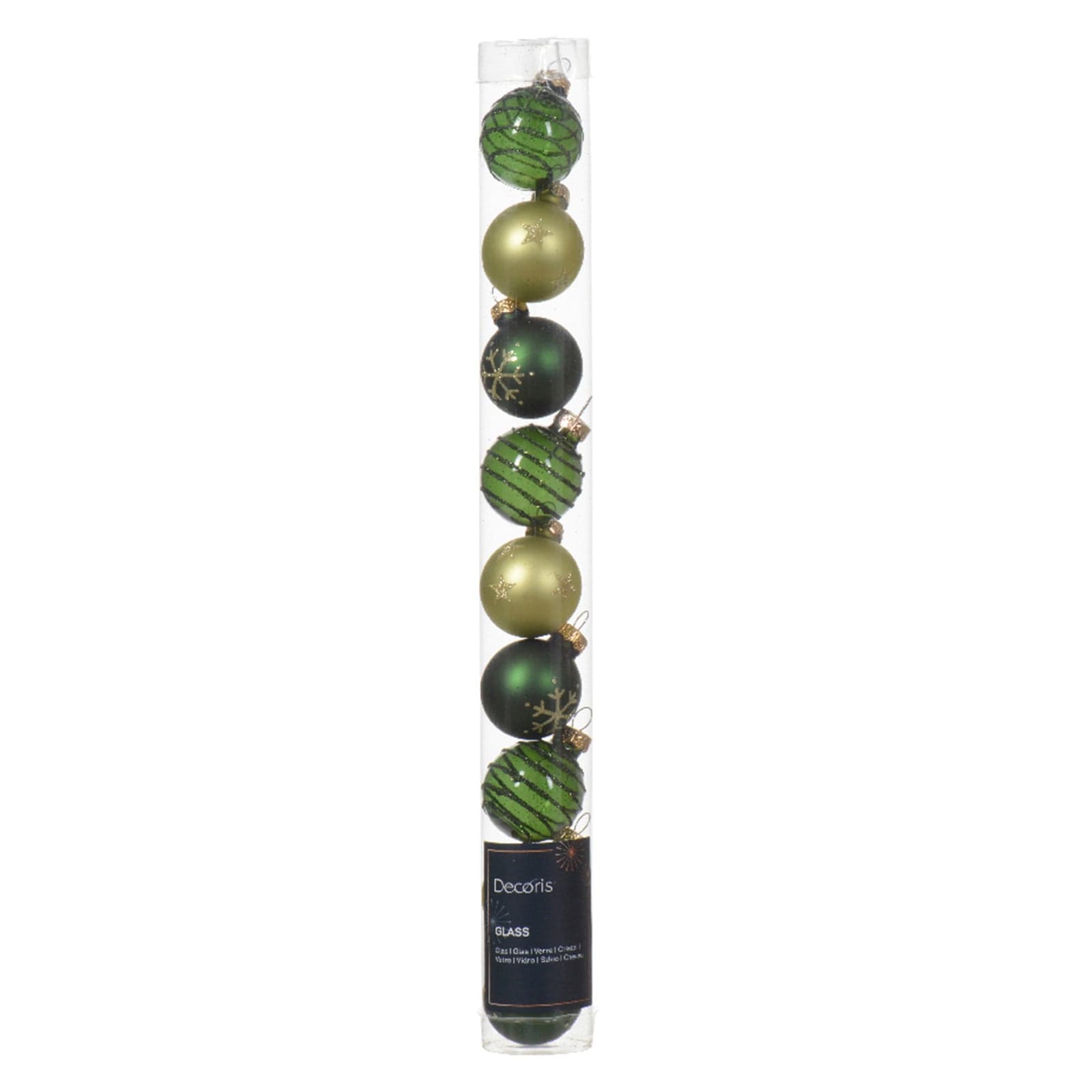 Palline natalizie in vetro decorazione per albero di natale da Ø 3 cm, tubo da 9 pezzi - 4