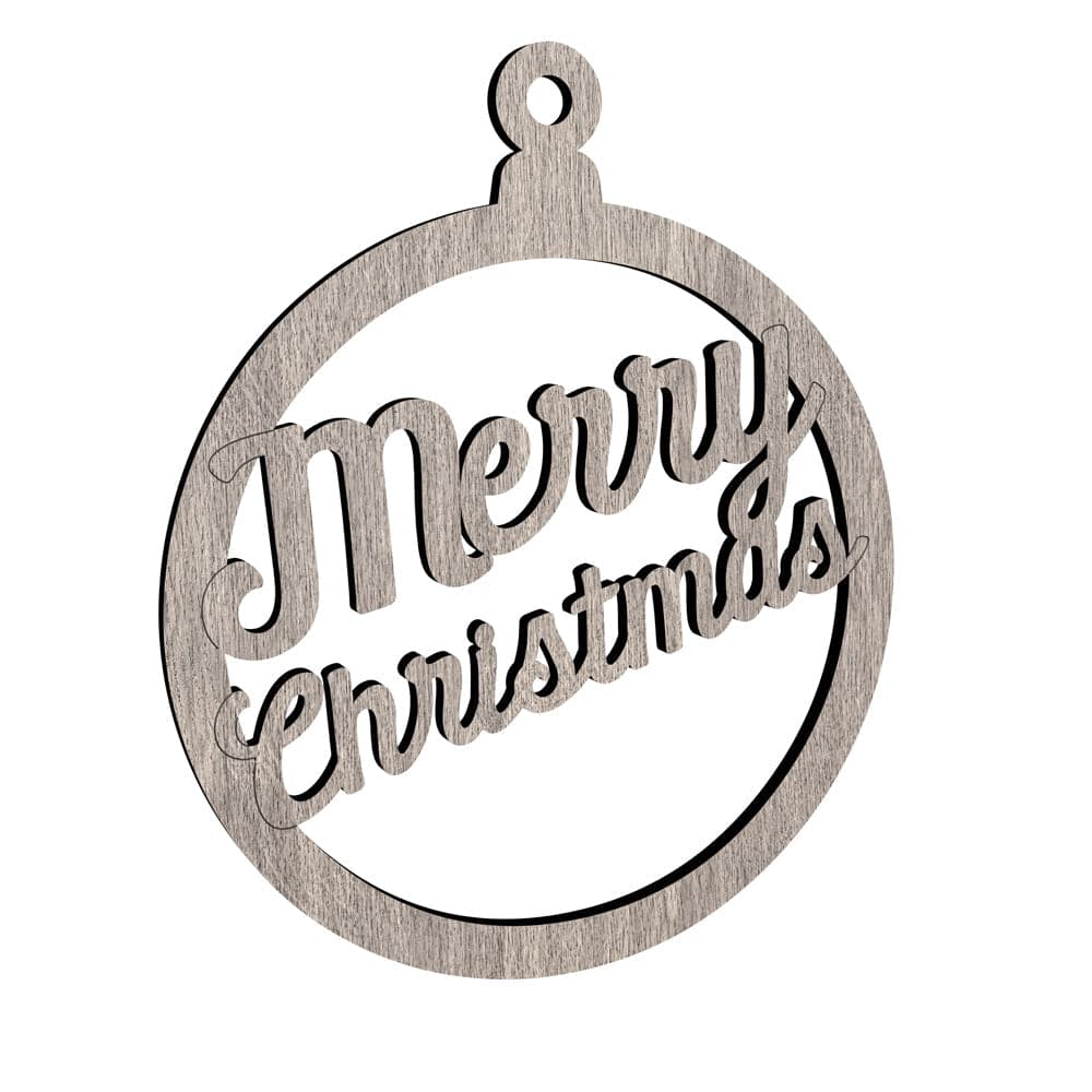 Pallina per albero di natale in legno personalizzabile con nome o logo da Ø 10 cm - 2