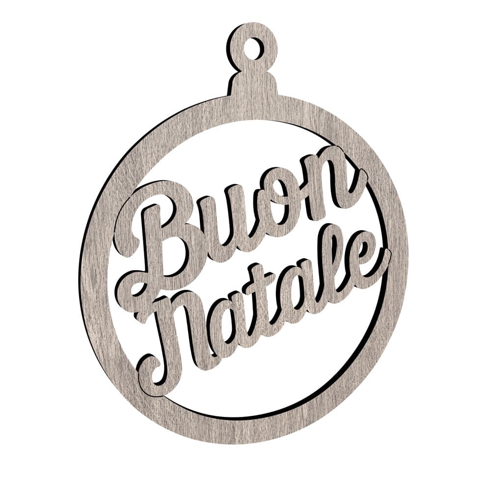 Pallina per albero di natale in legno personalizzabile con nome o logo da Ø 10 cm - 3