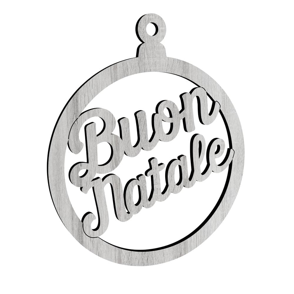 Pallina per albero di natale in legno personalizzabile con nome o logo da Ø 10 cm - 4