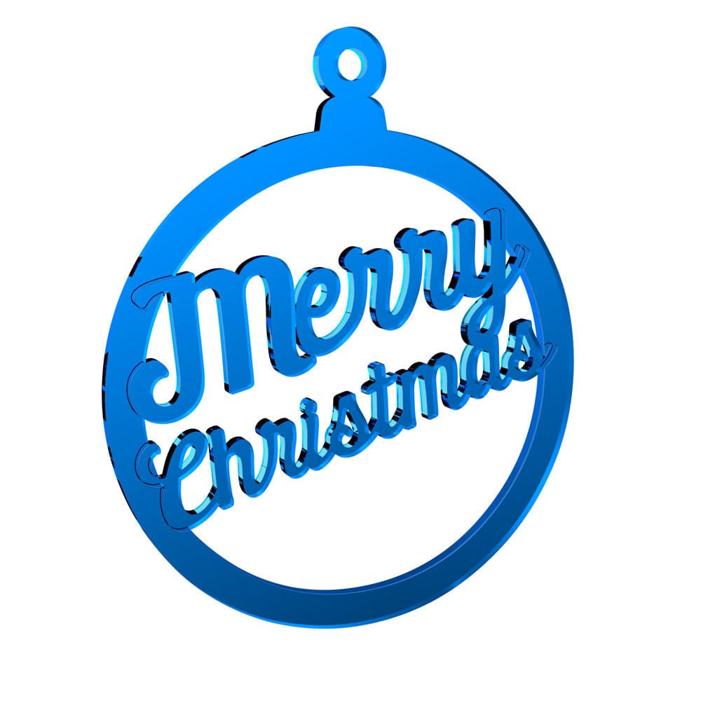 Pallina personalizzabile per albero di natale in plexiglass con nome o logo da Ø 10 cm - 2