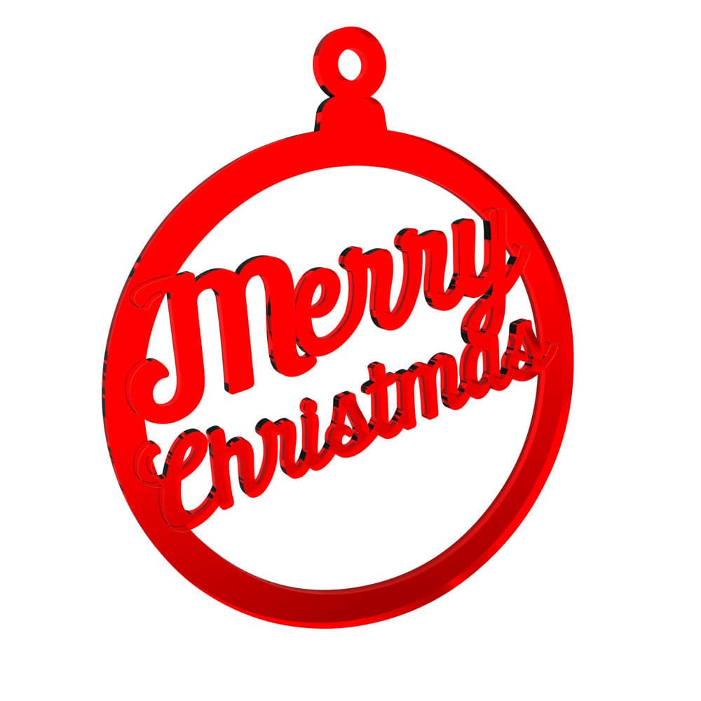 Pallina personalizzabile per albero di natale in plexiglass con nome o logo da Ø 10 cm - 3