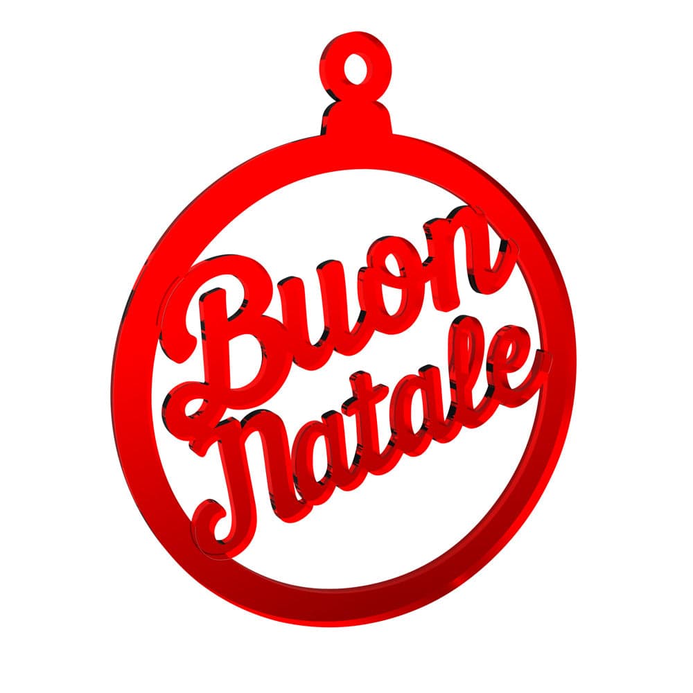 Pallina personalizzabile per albero di natale in plexiglass con nome o logo da Ø 10 cm - 5