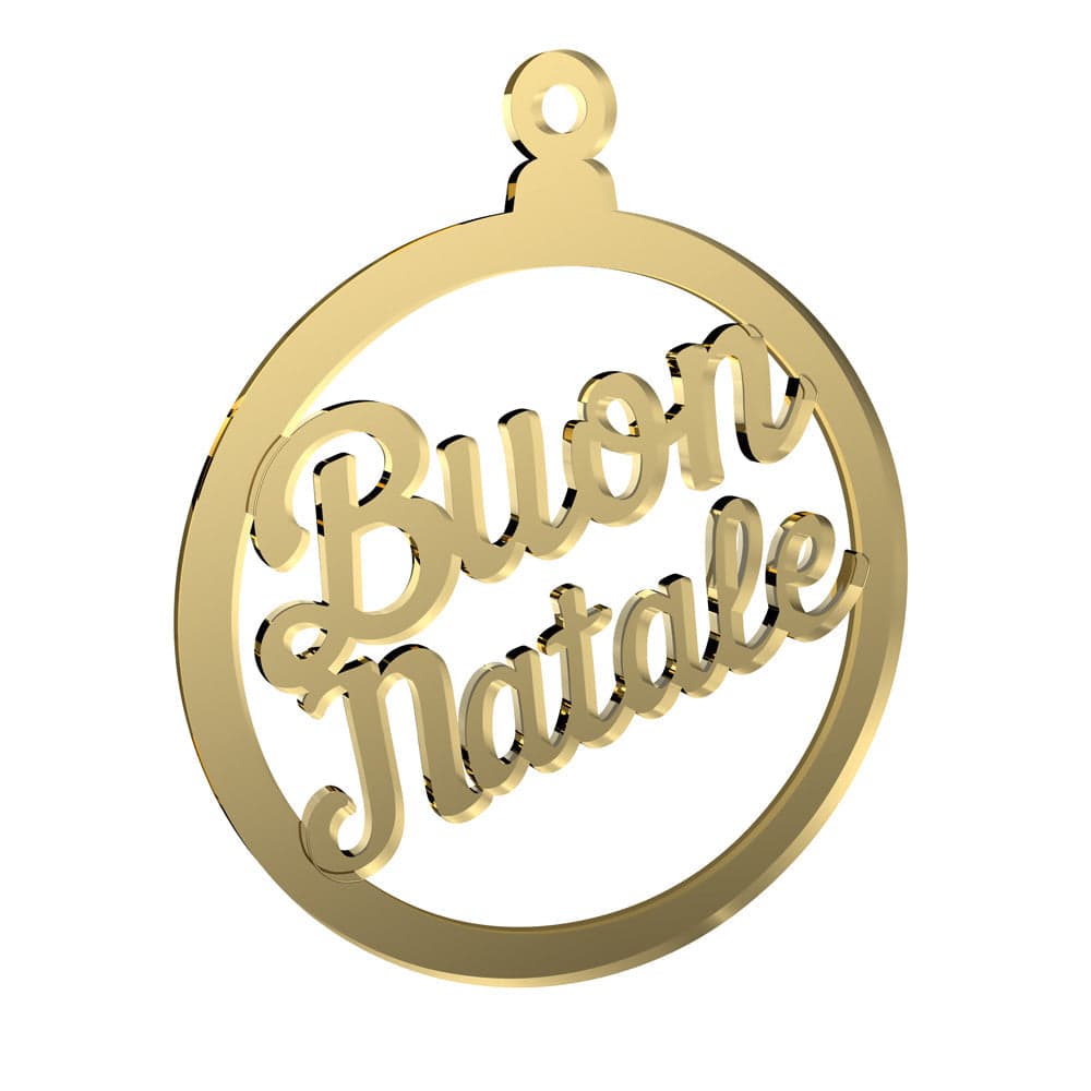 Pallina personalizzabile per albero di natale in plexiglass con nome o logo da Ø 10 cm - 7