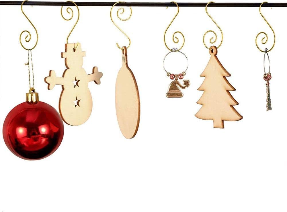 Ganci per palline per albero di Natale in metallo, confezione da 40 pezzi 4 cm - 3