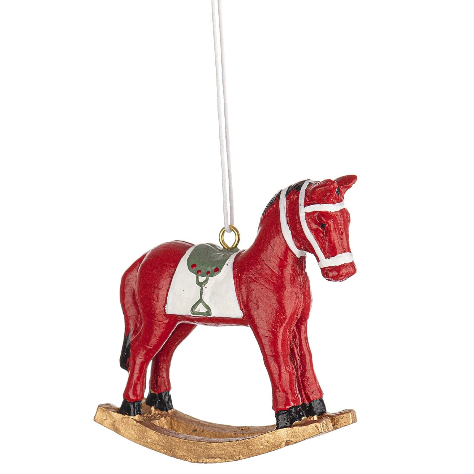 Pendaglio Cavallino "Bert" per albero di Natale in poliresina decorazione natalizia - 2