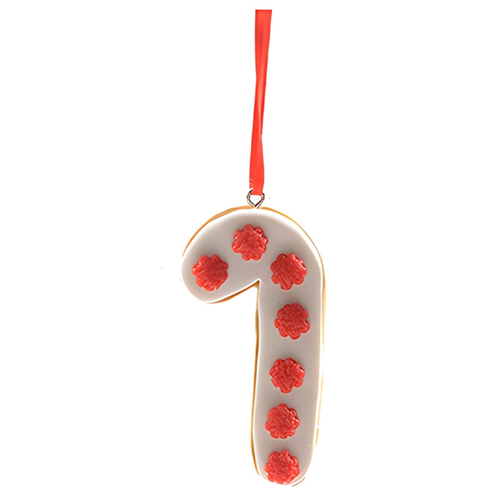 Pendente per albero di Natale "Bastoncino di Zucchero" in argilla morbida da 7 cm - 3