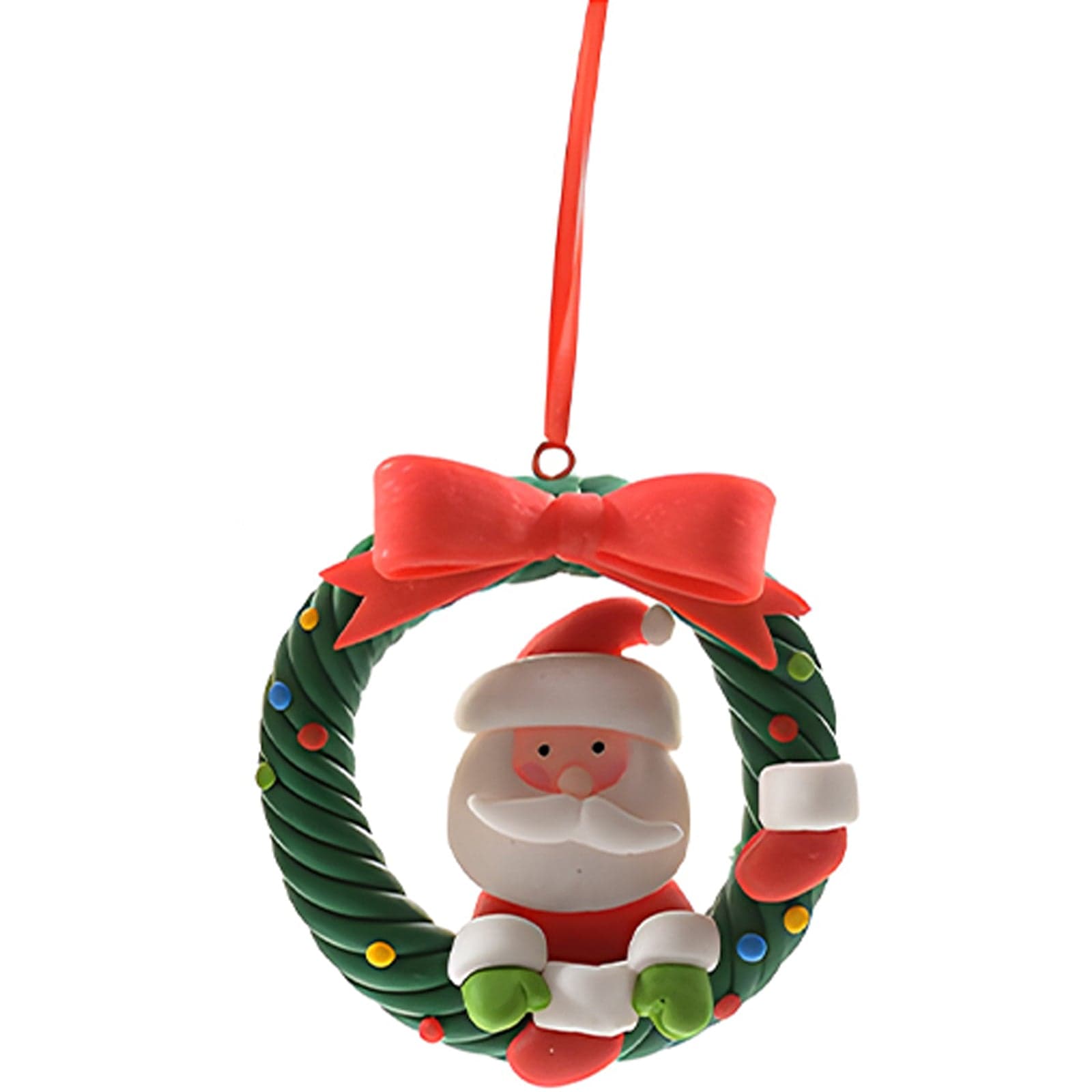 Pendente per albero di Natale "Christmas" in argilla morbida da 1,5 cm - 2