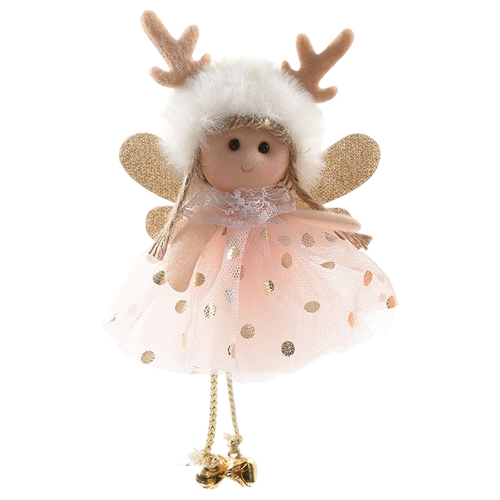 Pendente per albero di Natale Fatine con vestiti rosa e ali da 15 cm - 2