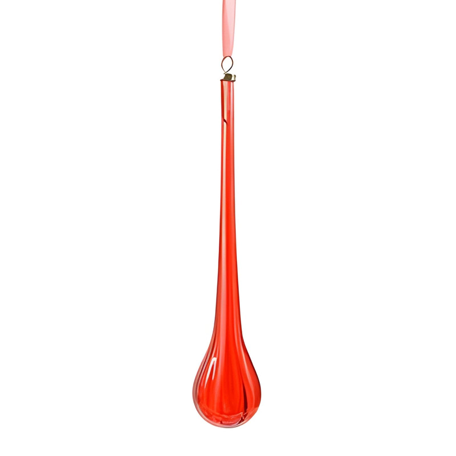 Pendente per albero di Natale in vetro Fuso lungo Rosso decorativo - 2
