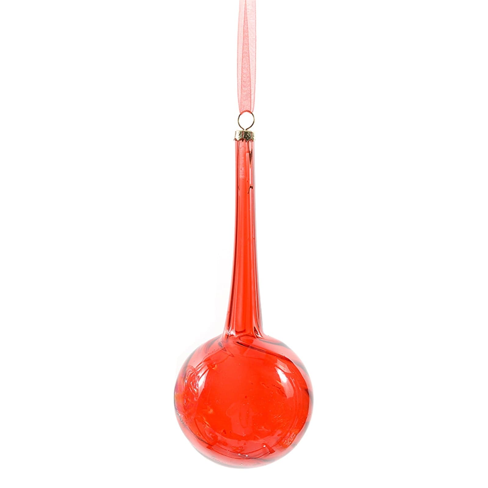 Pendente per albero di Natale in vetro Fuso lungo Rosso decorativo - 4