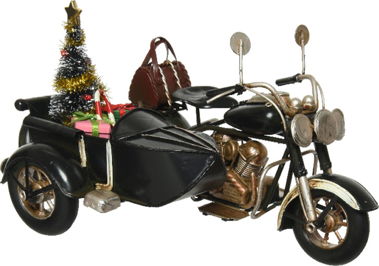 Decorazione Moto in ferro per interno con albero di Natale e regali da 20 cm - 1