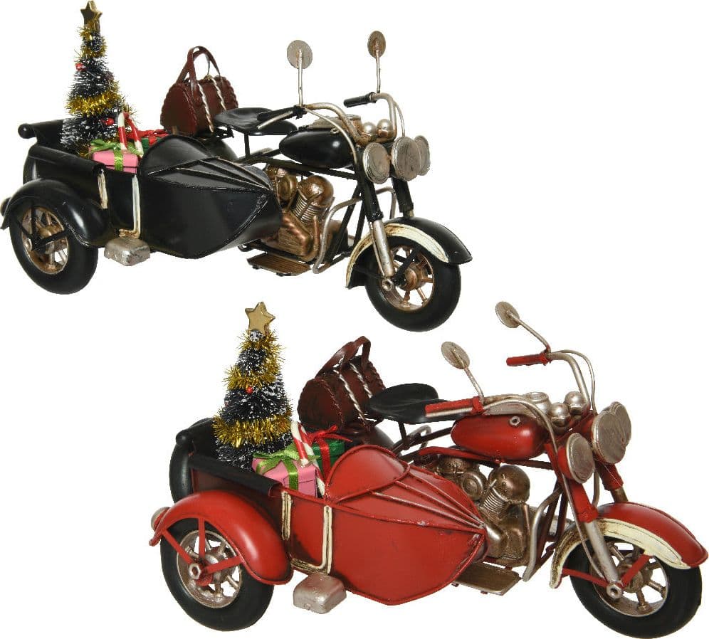 Decorazione Moto in ferro per interno con albero di Natale e regali da 20 cm - 3