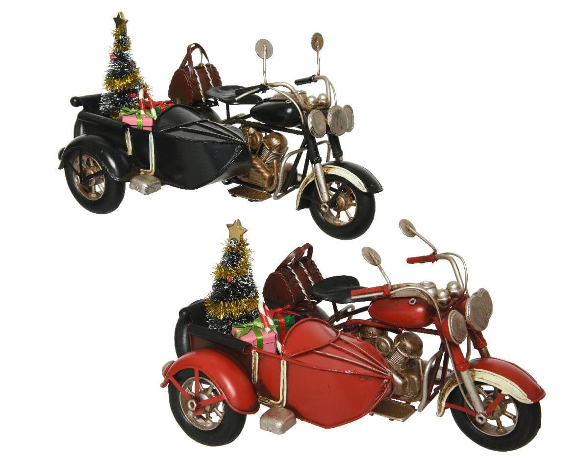 Decorazione Moto in ferro per interno con albero di Natale e regali da 20 cm - 3