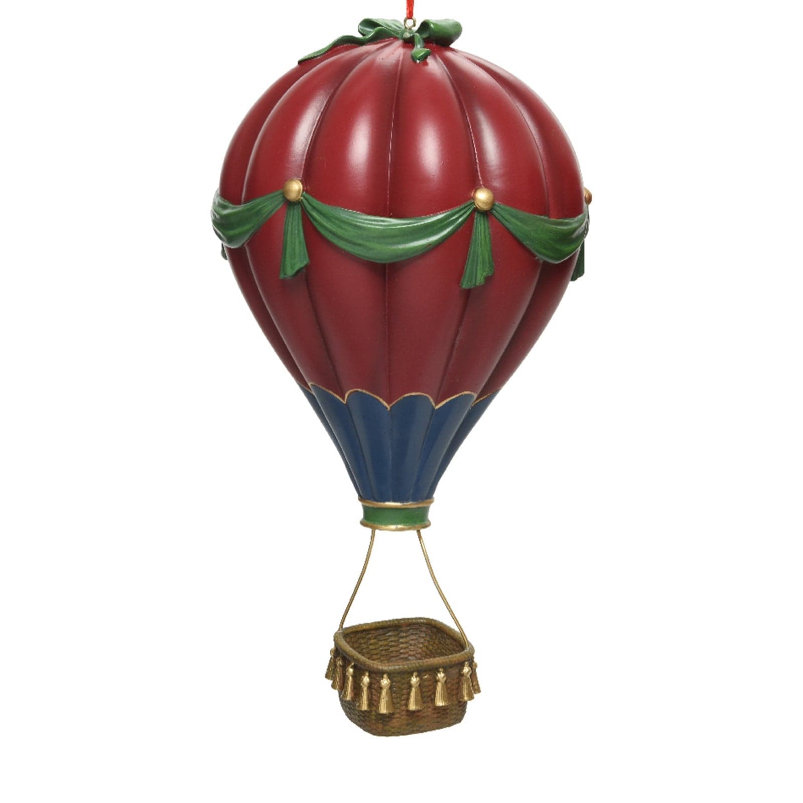 Decorazione per albero di Natale in poliresina Mongolfiera da 25 cm - 4
