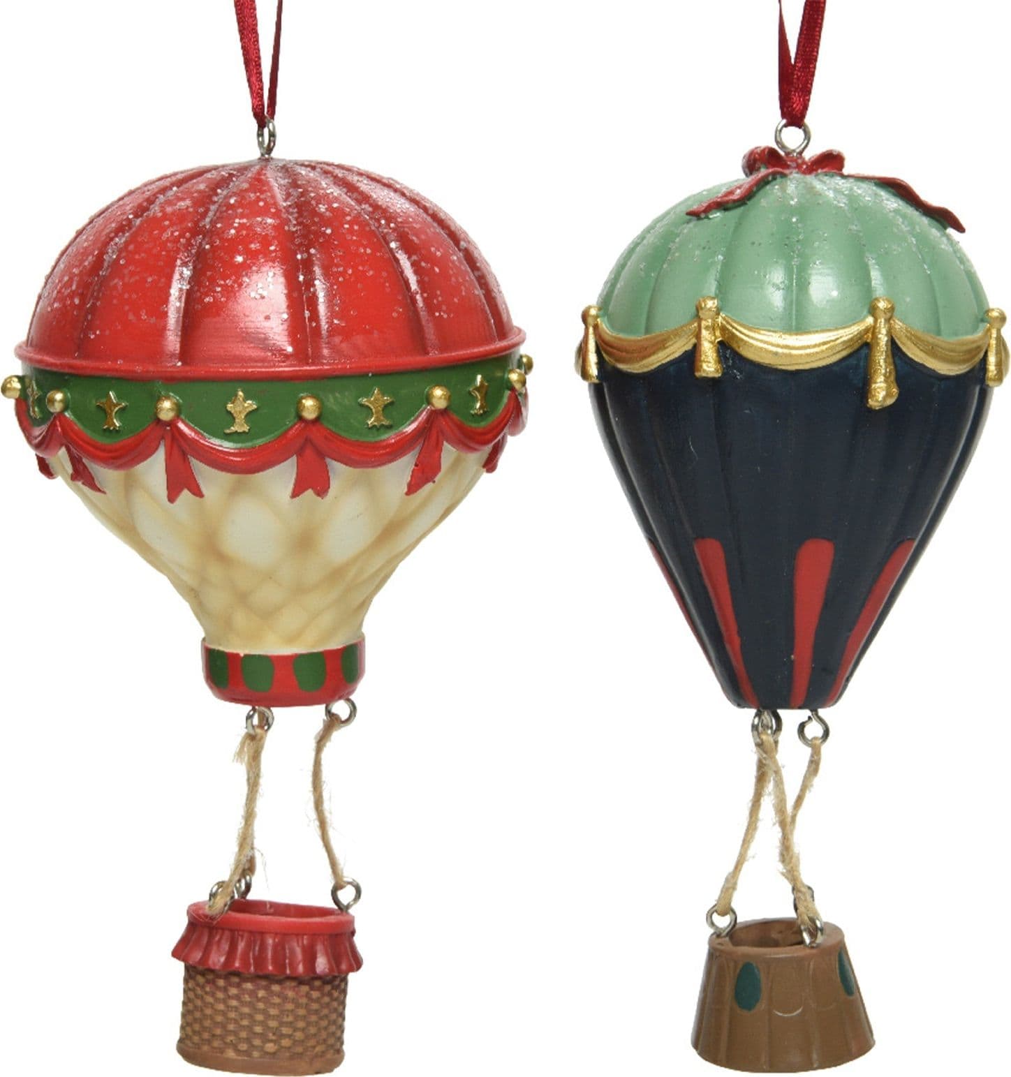 Decorazione per albero di Natale in poliresina Mongolfiera - 1