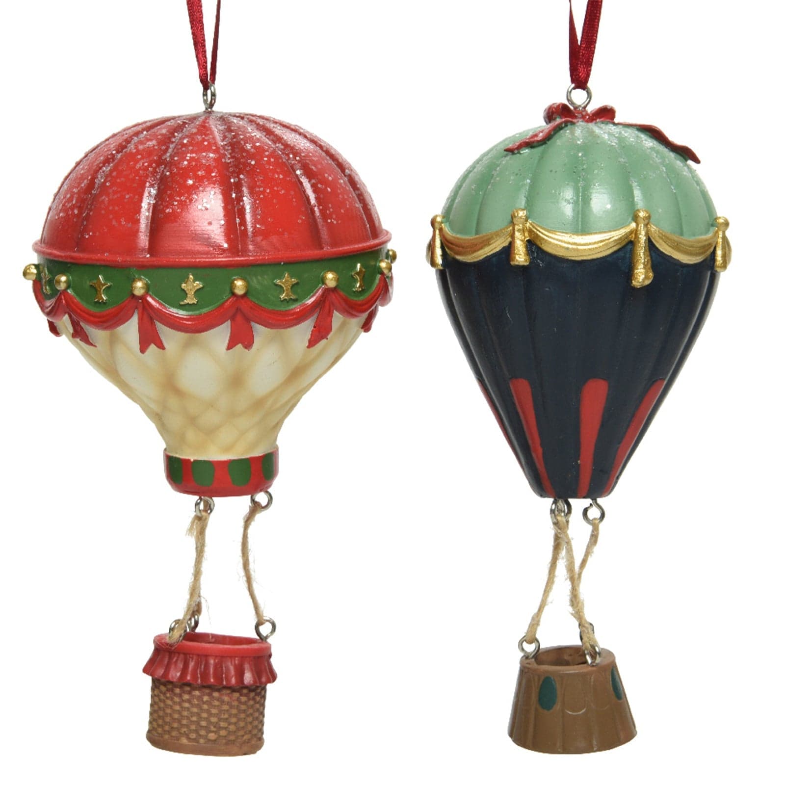 Decorazione per albero di Natale in poliresina Mongolfiera - 1