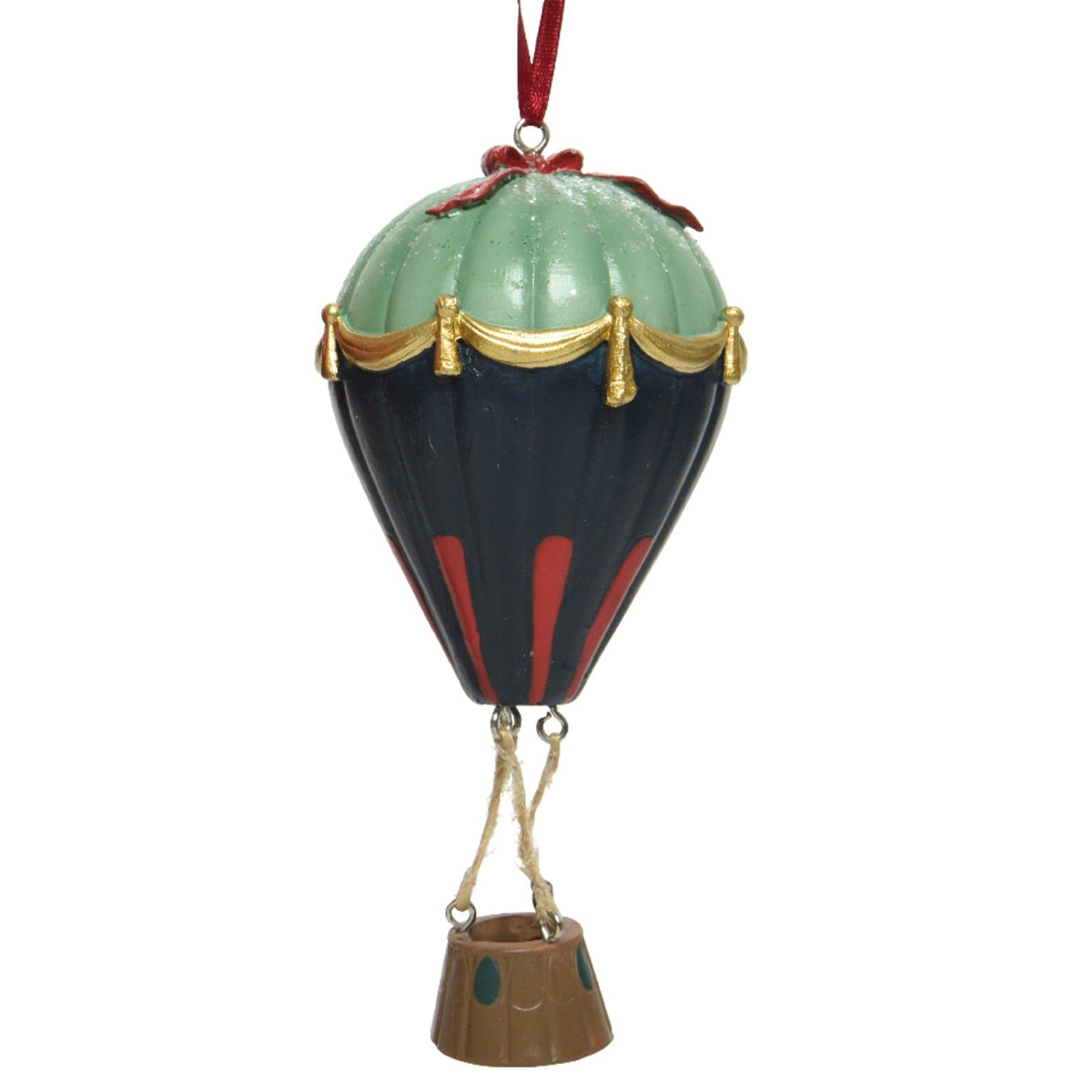 Decorazione per albero di Natale in poliresina Mongolfiera - 2