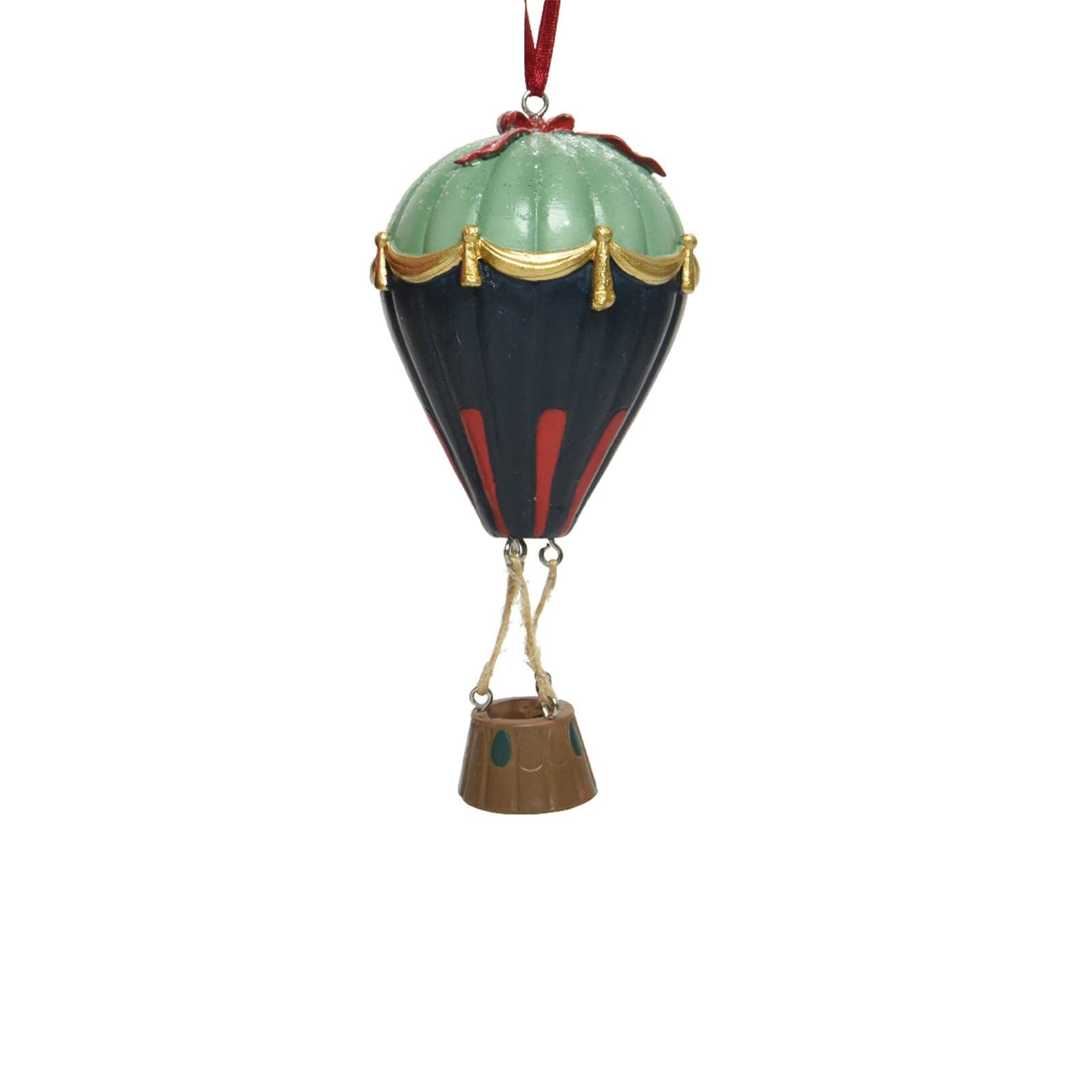Decorazione per albero di Natale in poliresina Mongolfiera - 5