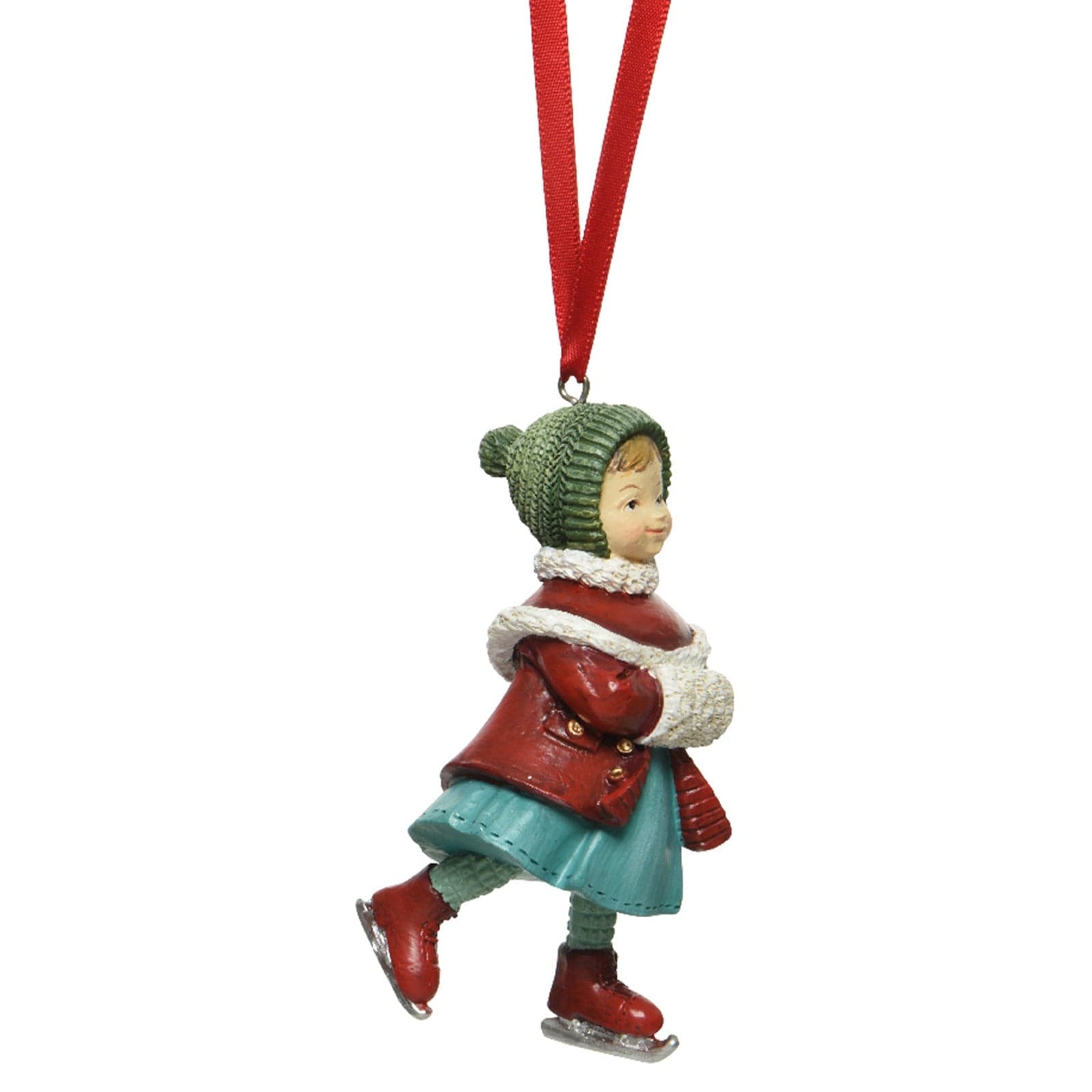 Pendente per albero di Natale in plastica Bambine con regali e cappellino da 9,8 cm - 3