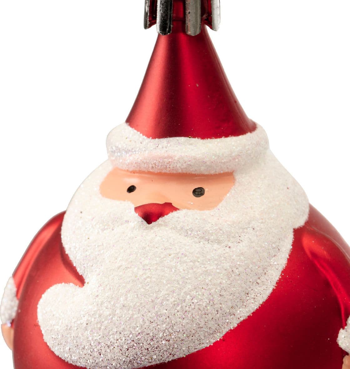 Palline per albero di Natale Babbo in plastica color Rosso Chiaro da 8,5 cm - 5