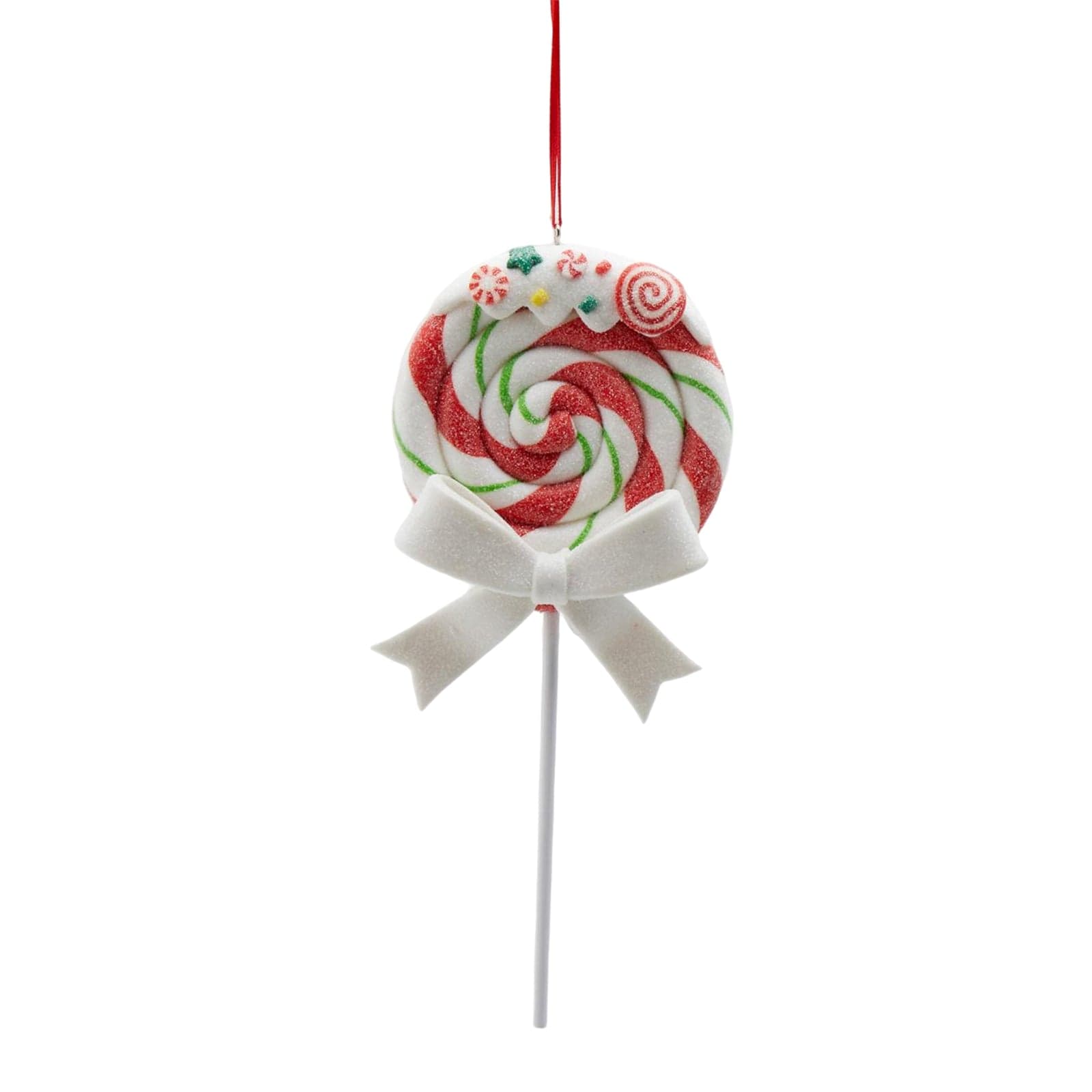 Pendaglio per albero di natale Lecca Lecca da 20 cm rosso e verde - 2