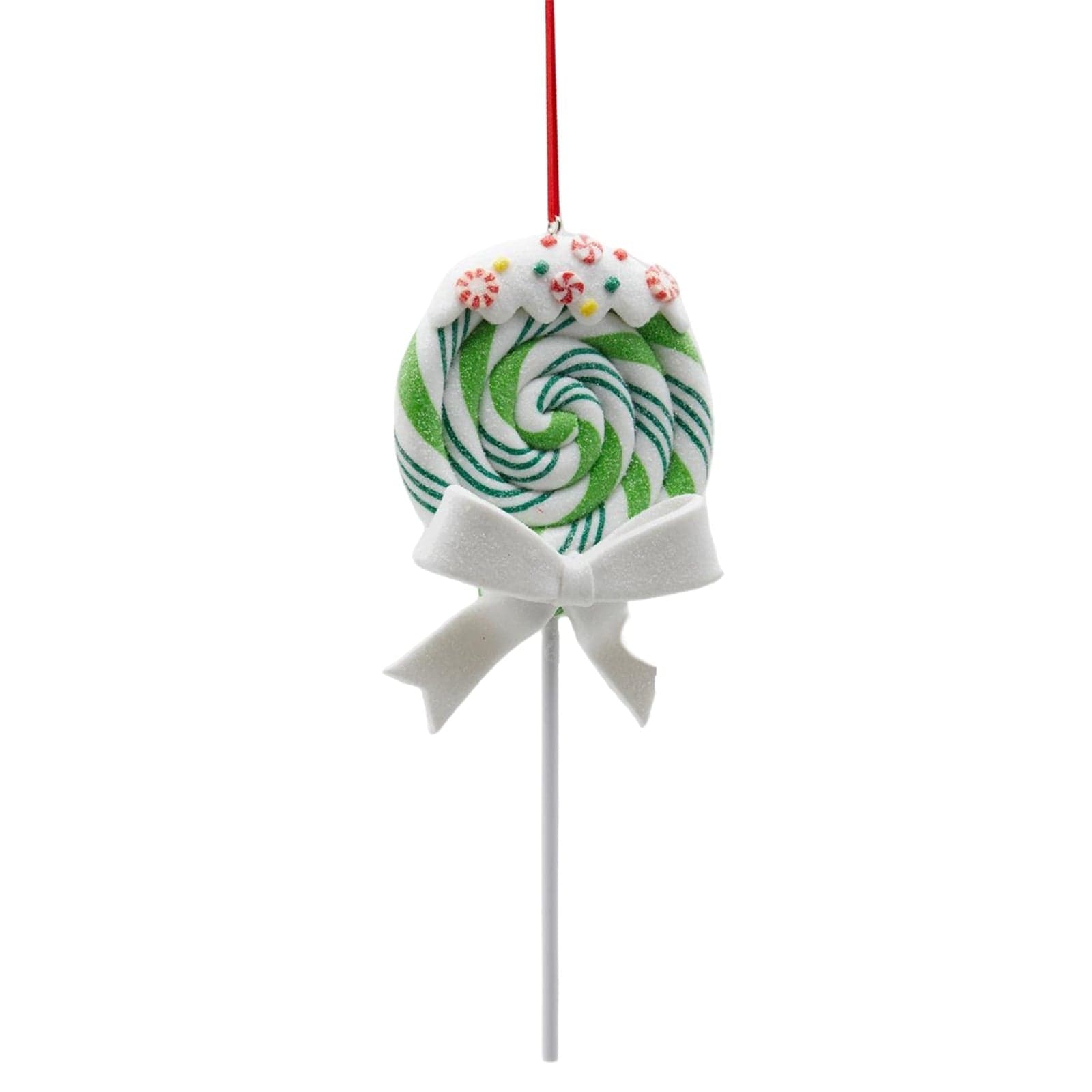 Pendaglio per albero di natale Lecca Lecca da 20 cm rosso e verde - 3