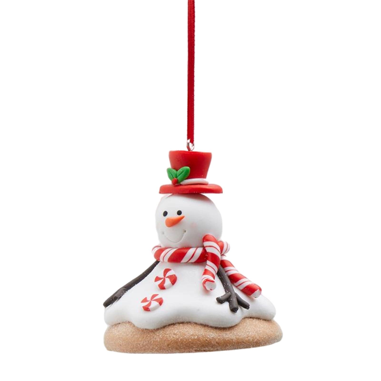 Pendaglio per albero di natale Pupazzi di Neve da 9 cm rosso verde e blu - 3