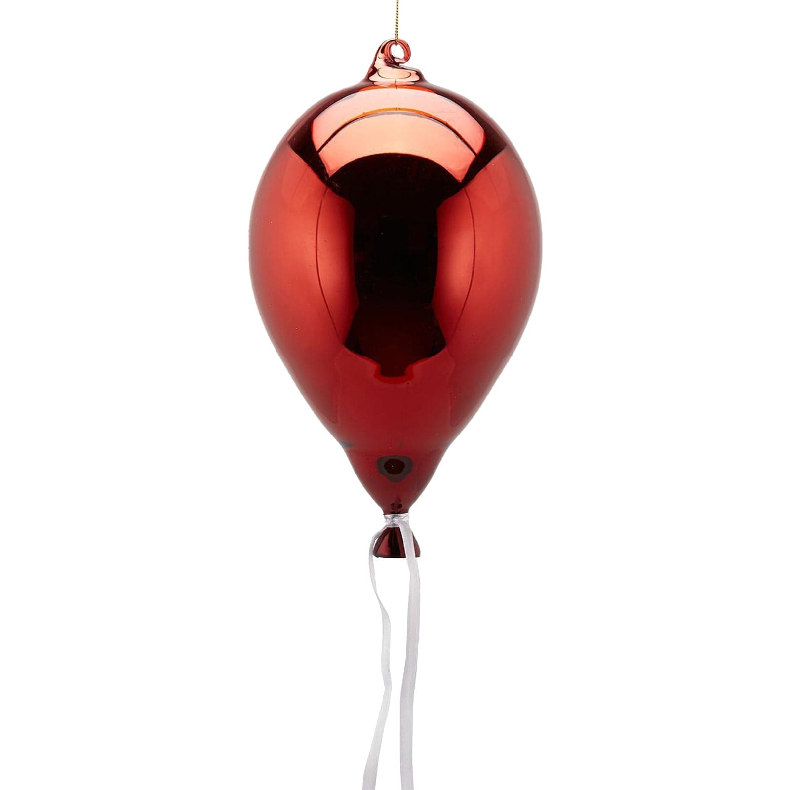 Palloncino per albero di natale in vetro color Rosso Scuro pendagli decorati e lucidi - 2